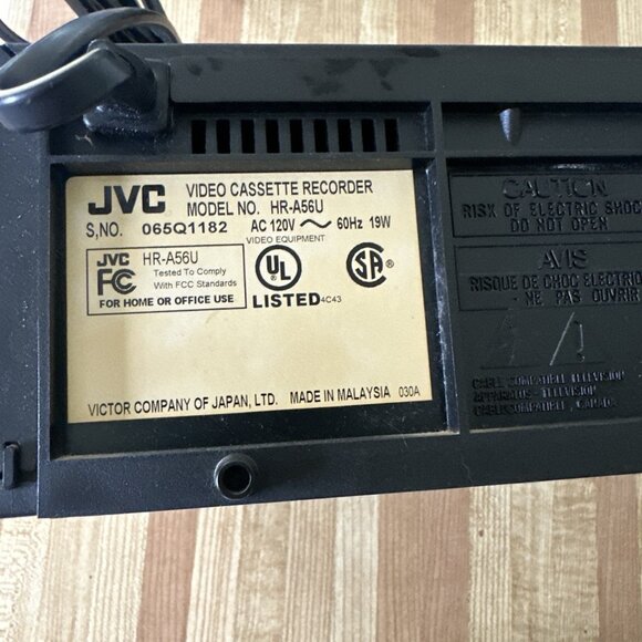 JVC Hi-Fi Stereo SQPB HR-A591U VHS VCR Player 4 Head Nice Tested No Remote VTG - Picture 5 of 8